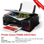 Mesin TANPA TINTA - Printer Canon PIXMA G3010 Wireless (Print - Scan - Copy)